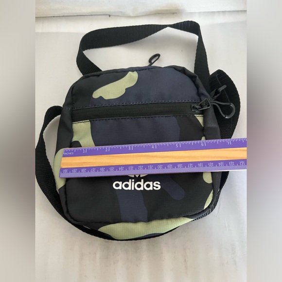 Adidas Women's Camouflage Crossbody Bag - Black and Green - Picture 8 of 9